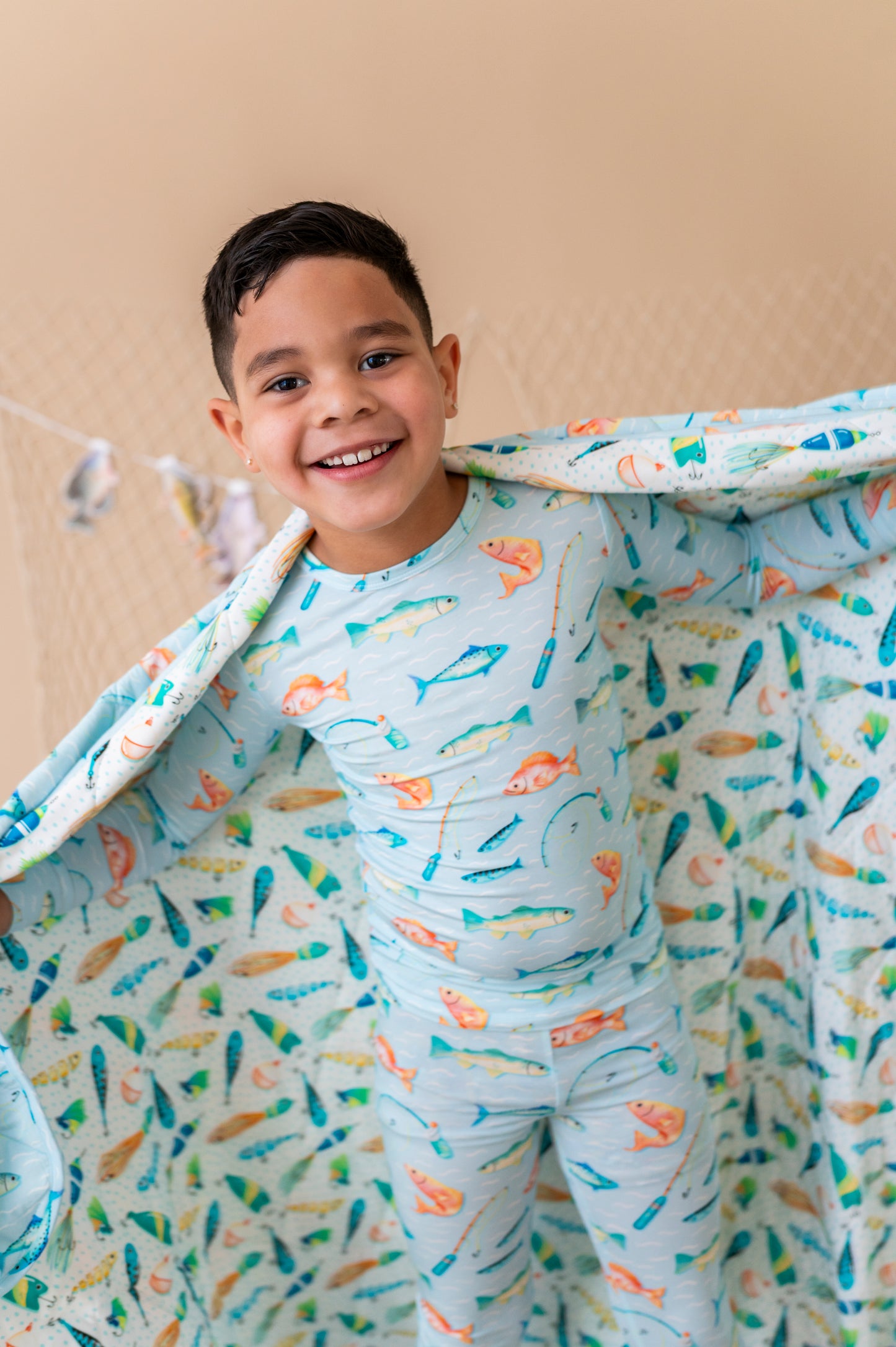 Catch Of The Day Quilted Bamboo Blanket
