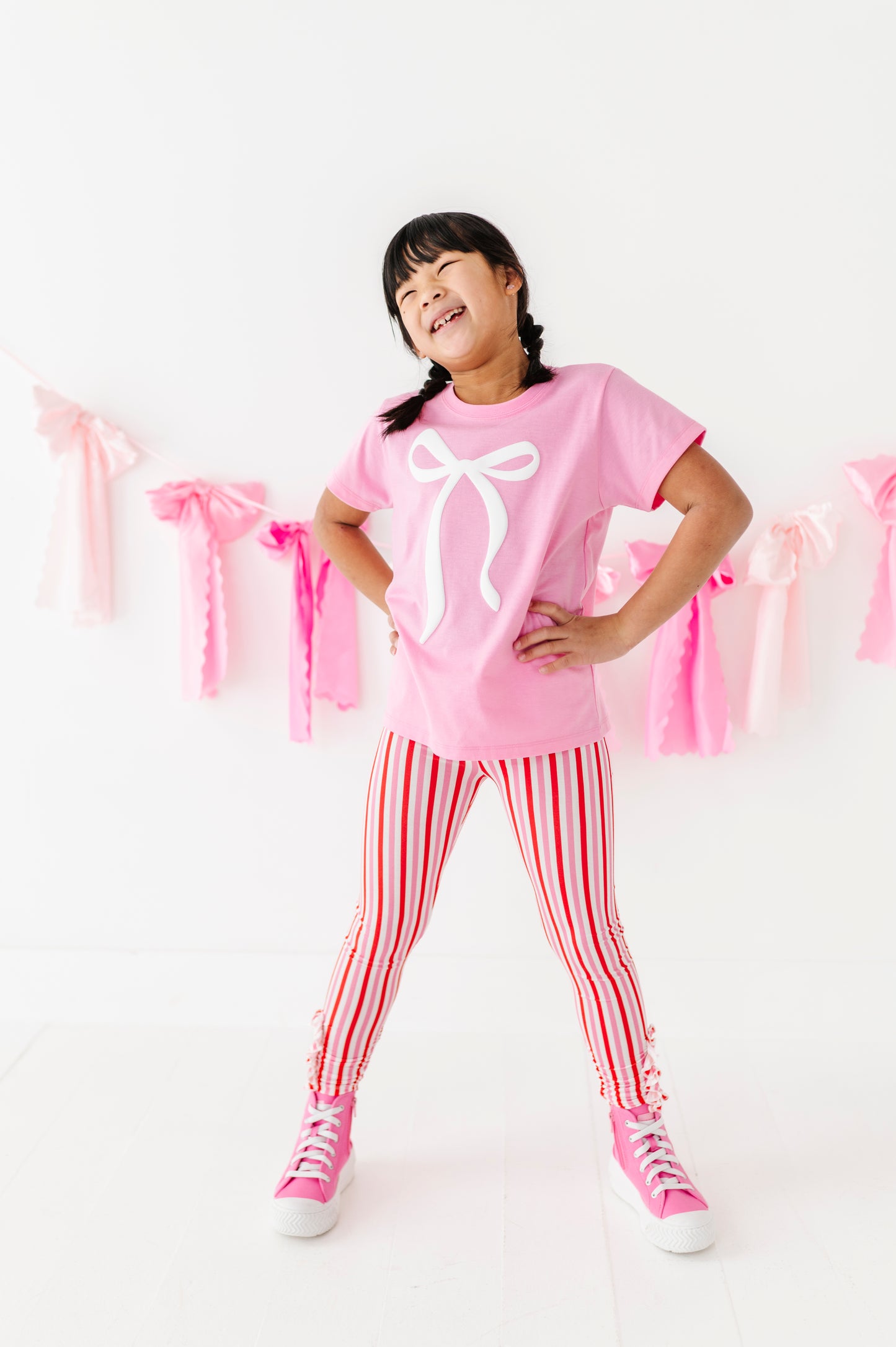 Pink Puff Bow T-Shirt : YOUTH