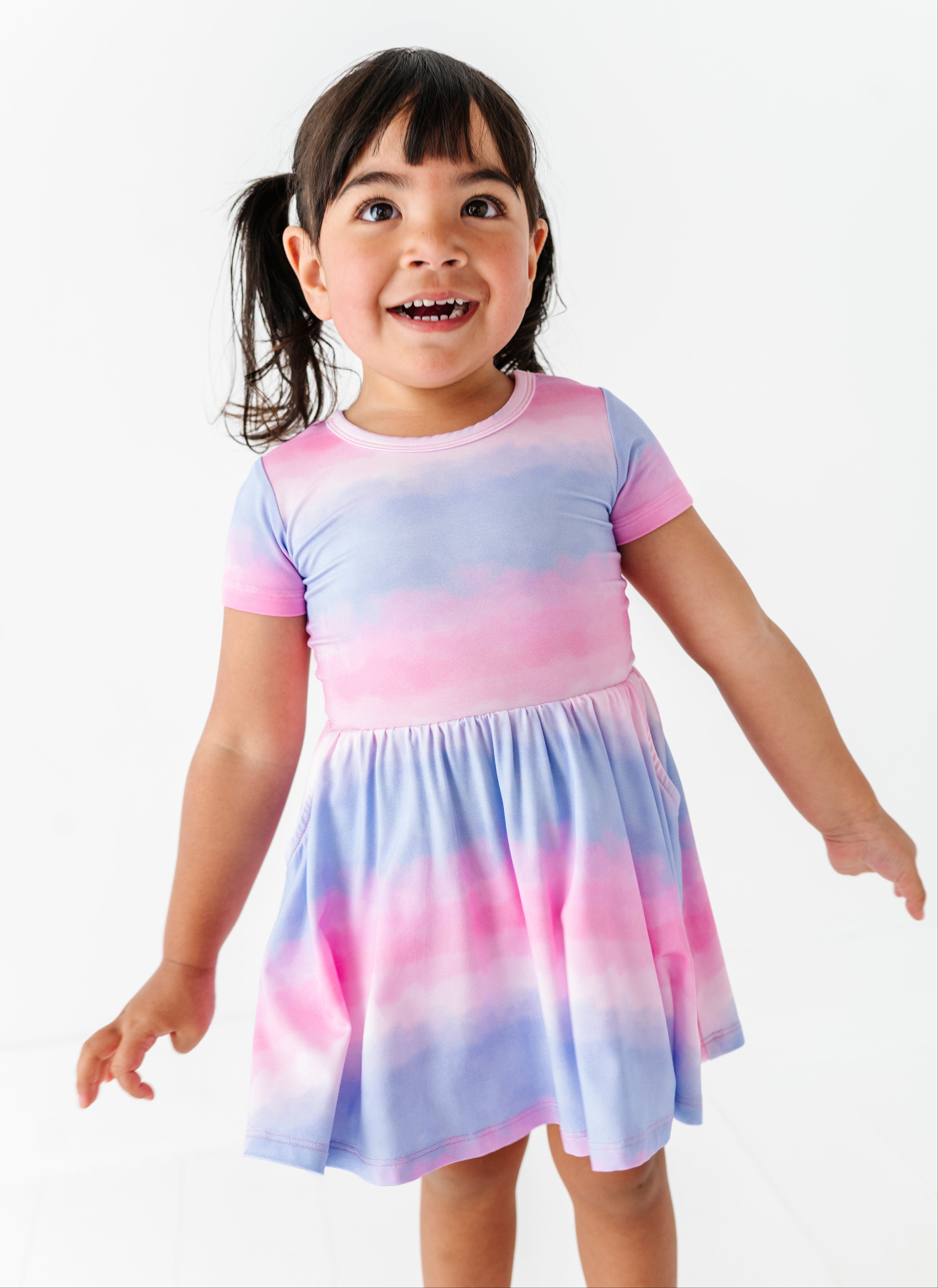 Pink/Purple Ombré Birdie Bean Bamboo Dress 3T