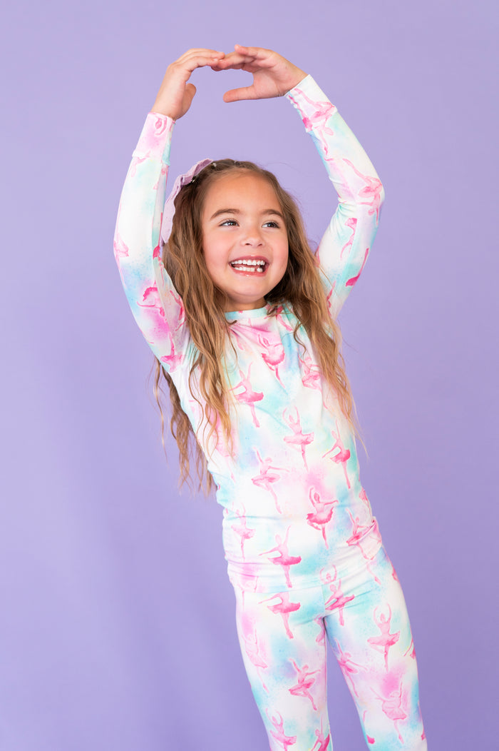 Pastel Pirouettes 2-Piece Pajamas