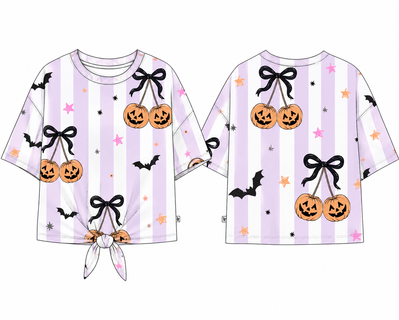 PRE ORDER: Boos & Cherries Bamboo/Cotton Front Tie Tee