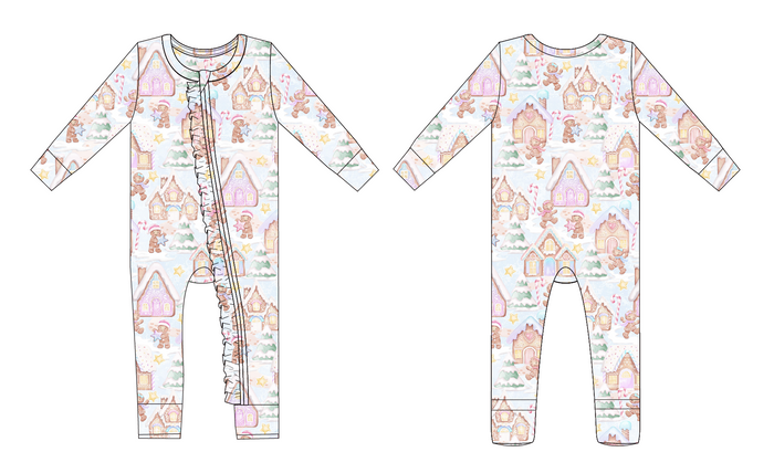 PRE SALE: Gingerbread Lane Ruffle Convertible Romper