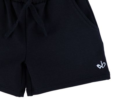 jet black bamboo/cotton shorts