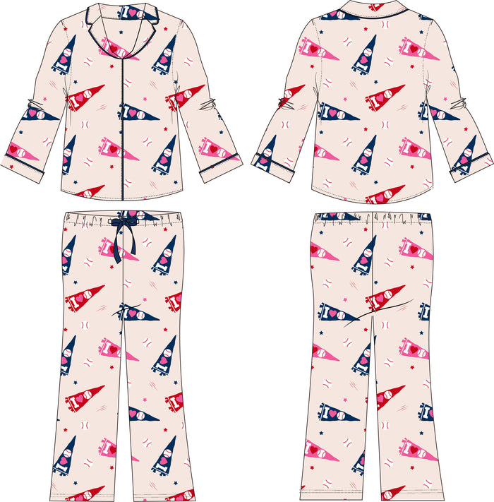 I Love Baseball Bamboo Set