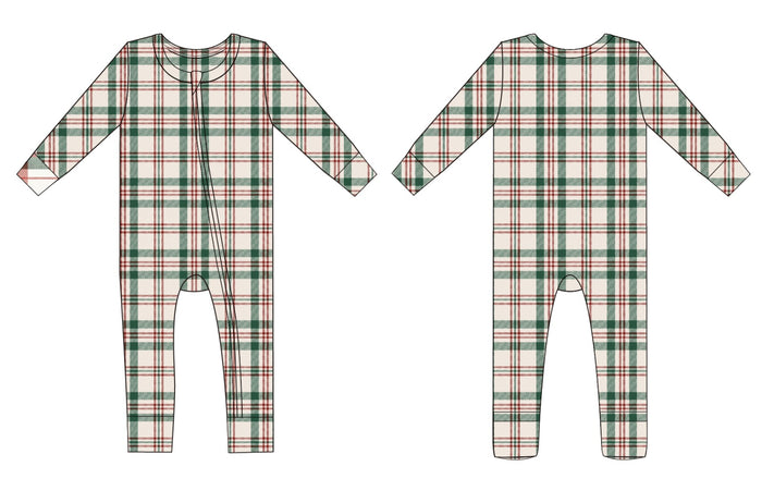 PRE SALE: Classic Christmas Plaid Convertible Romper