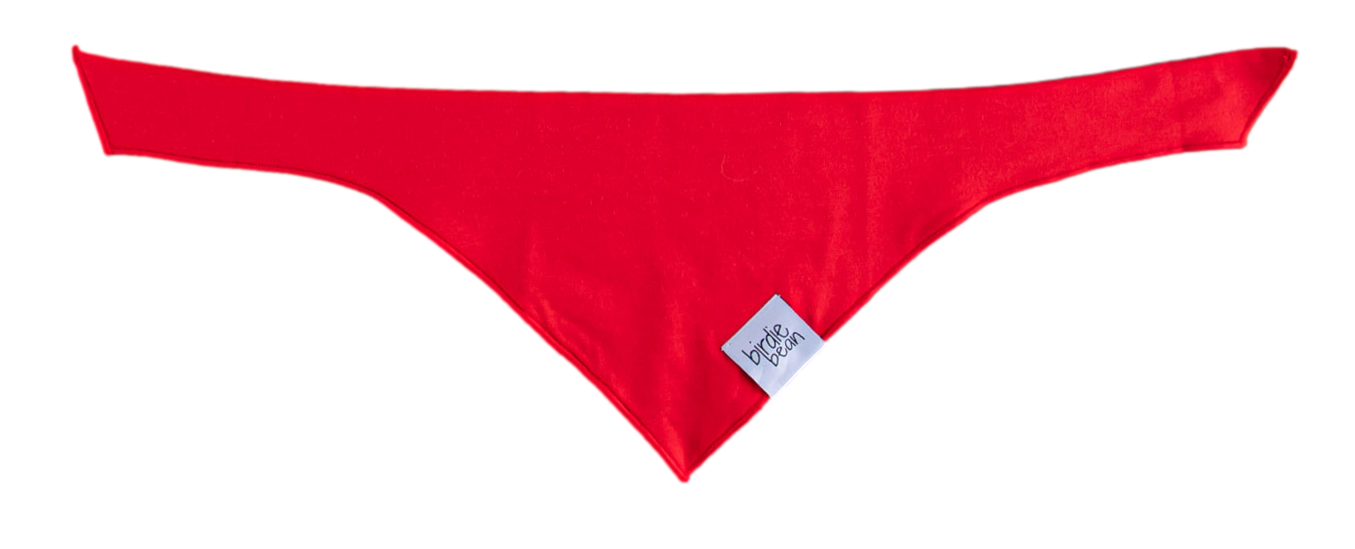 Red bamboo dog bandana