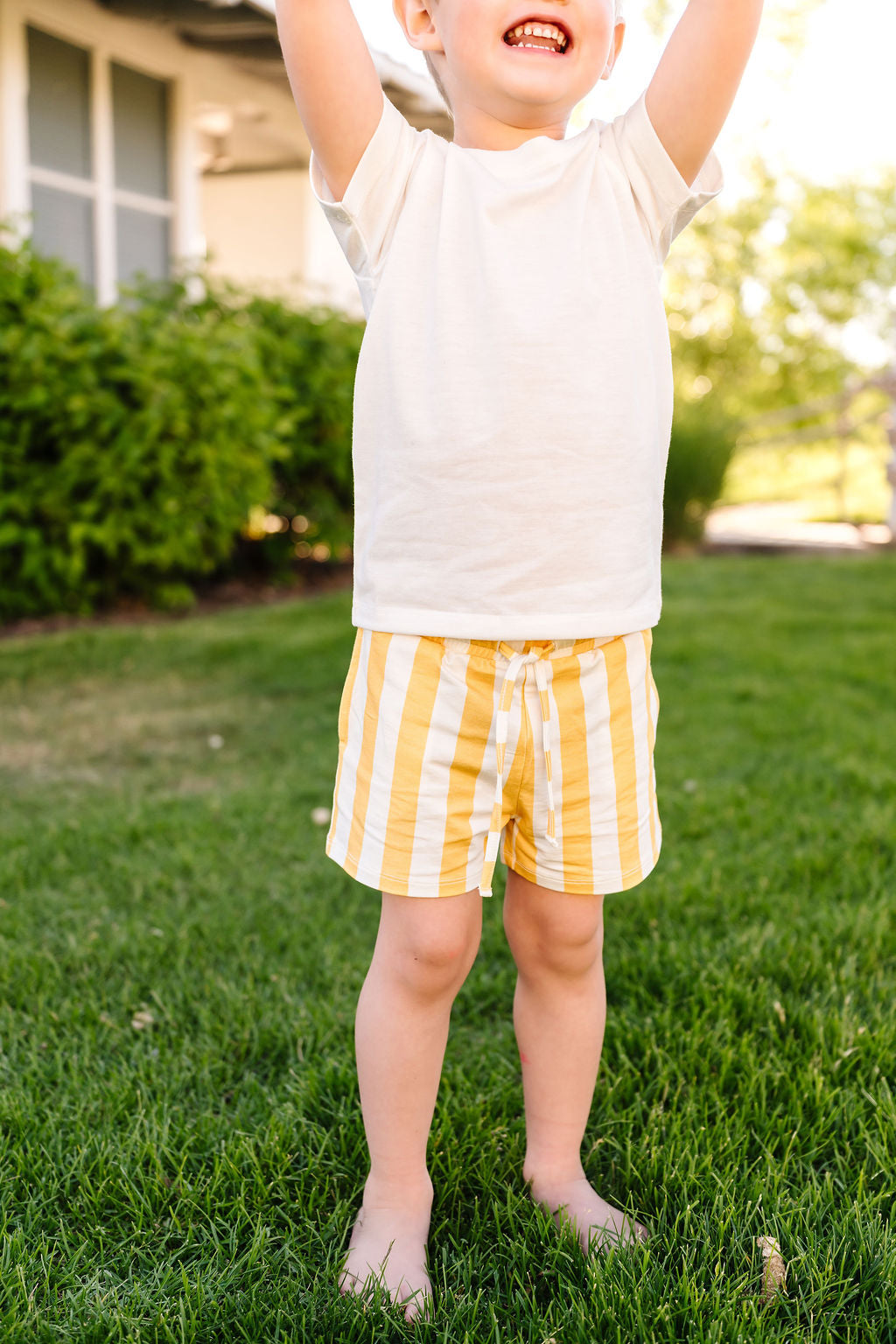 Golden Stripe Bamboo/Cotton Shorts