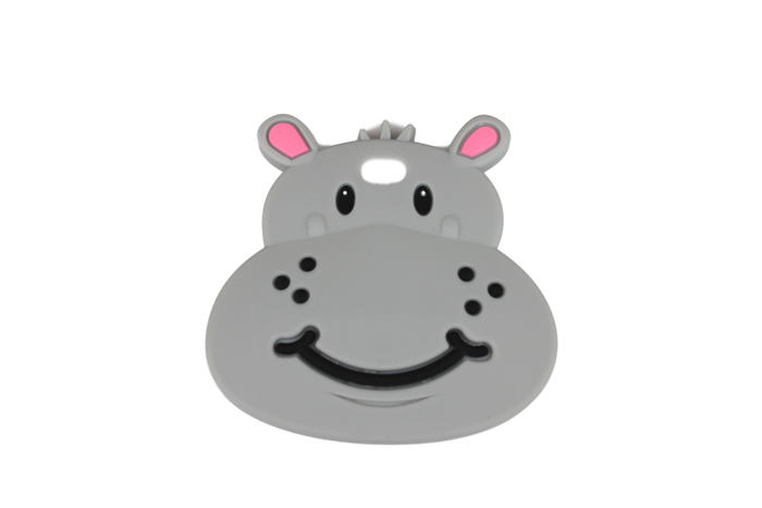 Grey Hippo Teether