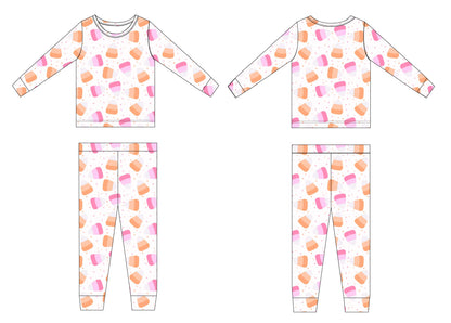 PRE ORDER: Candy Corn Ribbed Bamboo Pajama Set