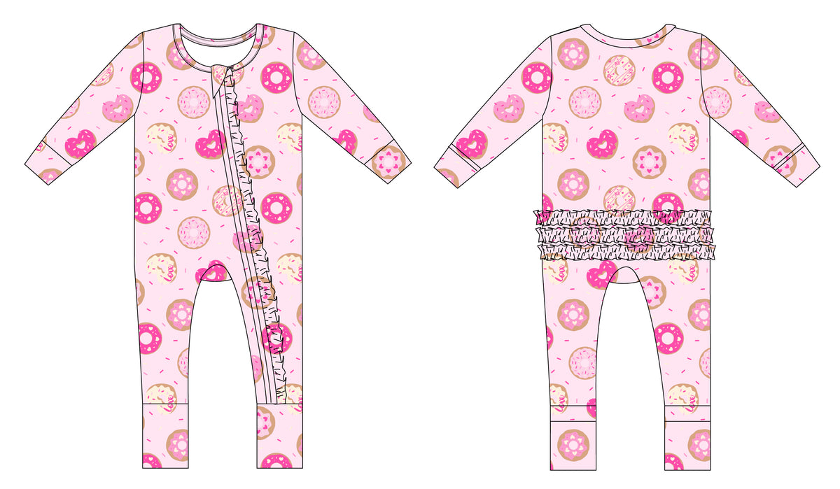 Donut Love Ruffle Convertible Romper