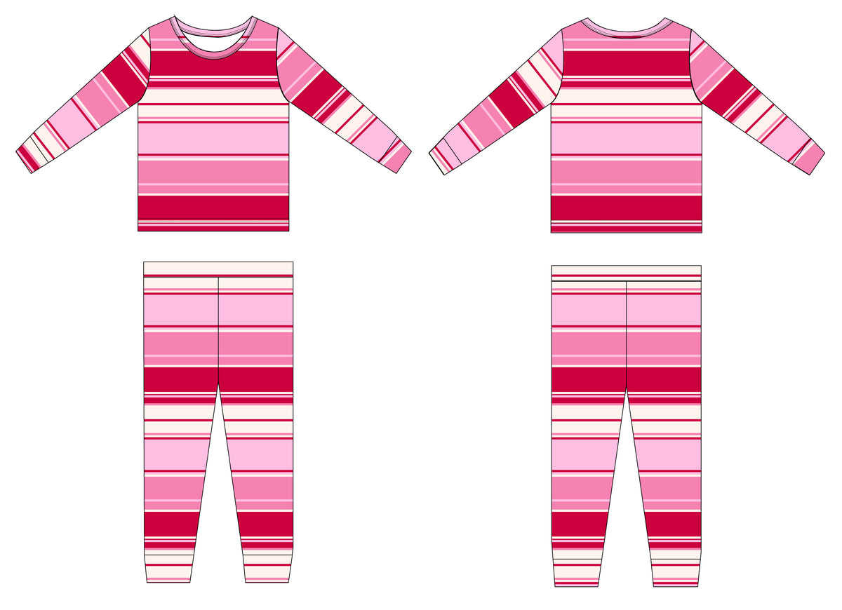 Sweetheart Stripes Bamboo Pajama Set