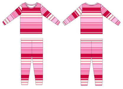 Sweetheart Stripes Bamboo Pajama Set