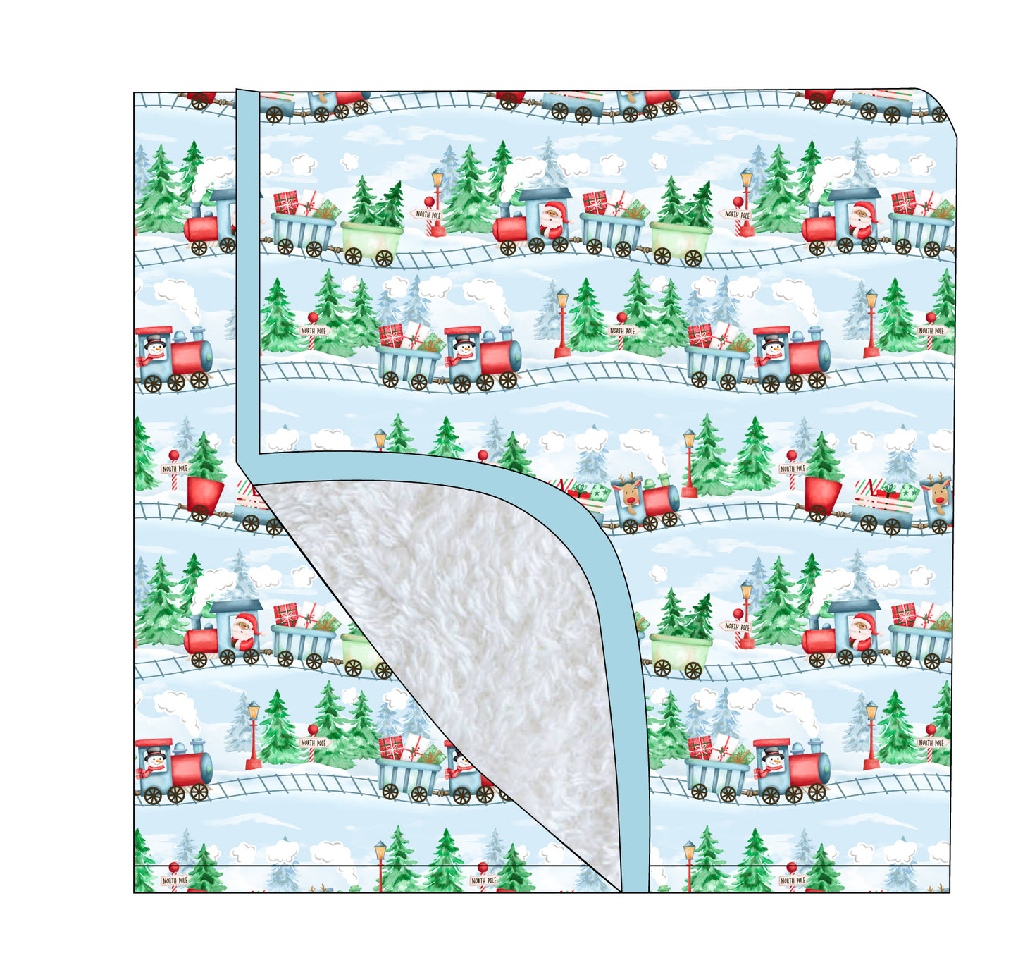 PRE-ORDER: North Pole Express Plush Blanket