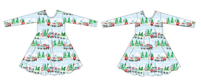 PRE-ORDER: North Pole Express Bamboo Dress