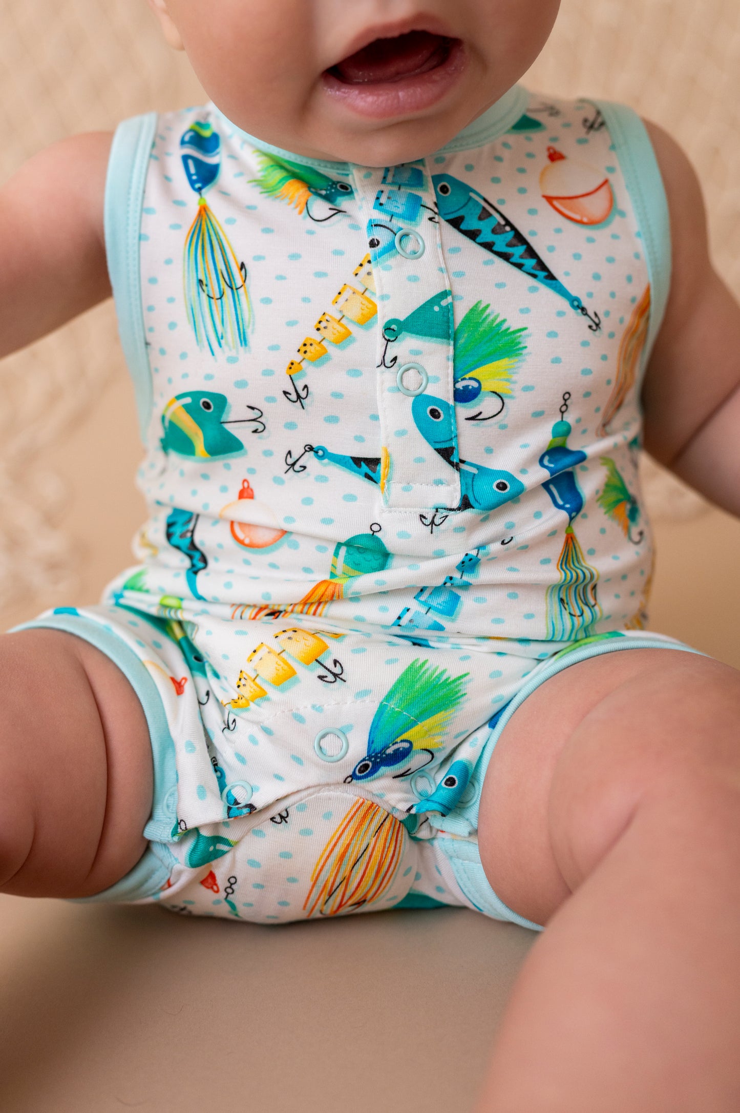 Gone Fishing Shortie Romper