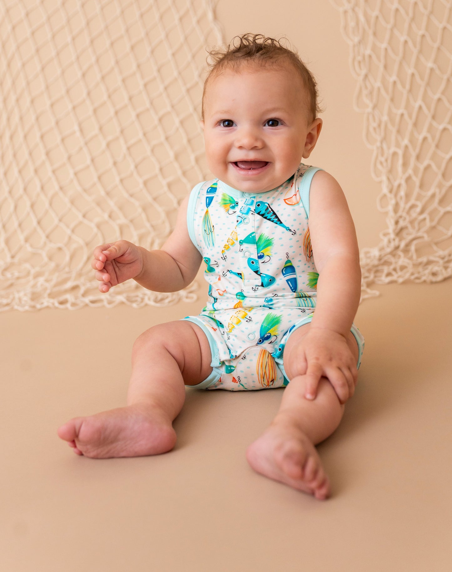Gone Fishing Shortie Romper