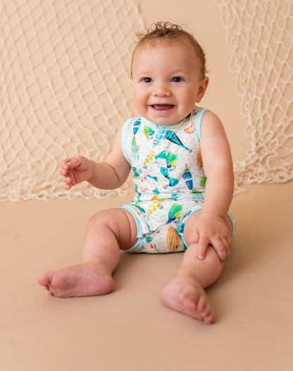 Gone Fishing Shortie Romper
