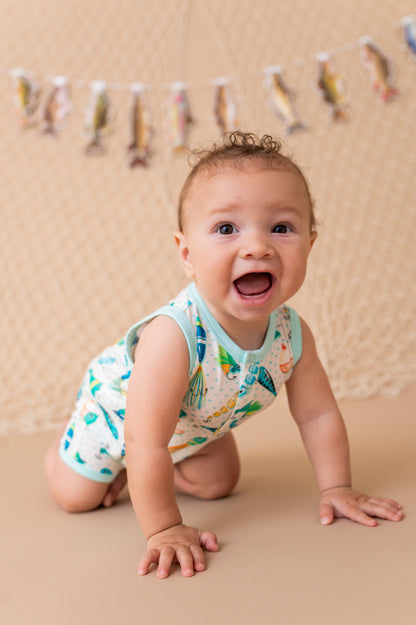 Gone Fishing Shortie Romper