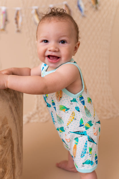 Gone Fishing Shortie Romper