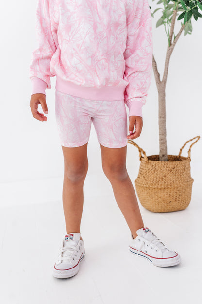 Pink Tree Camo  Biker Shorts