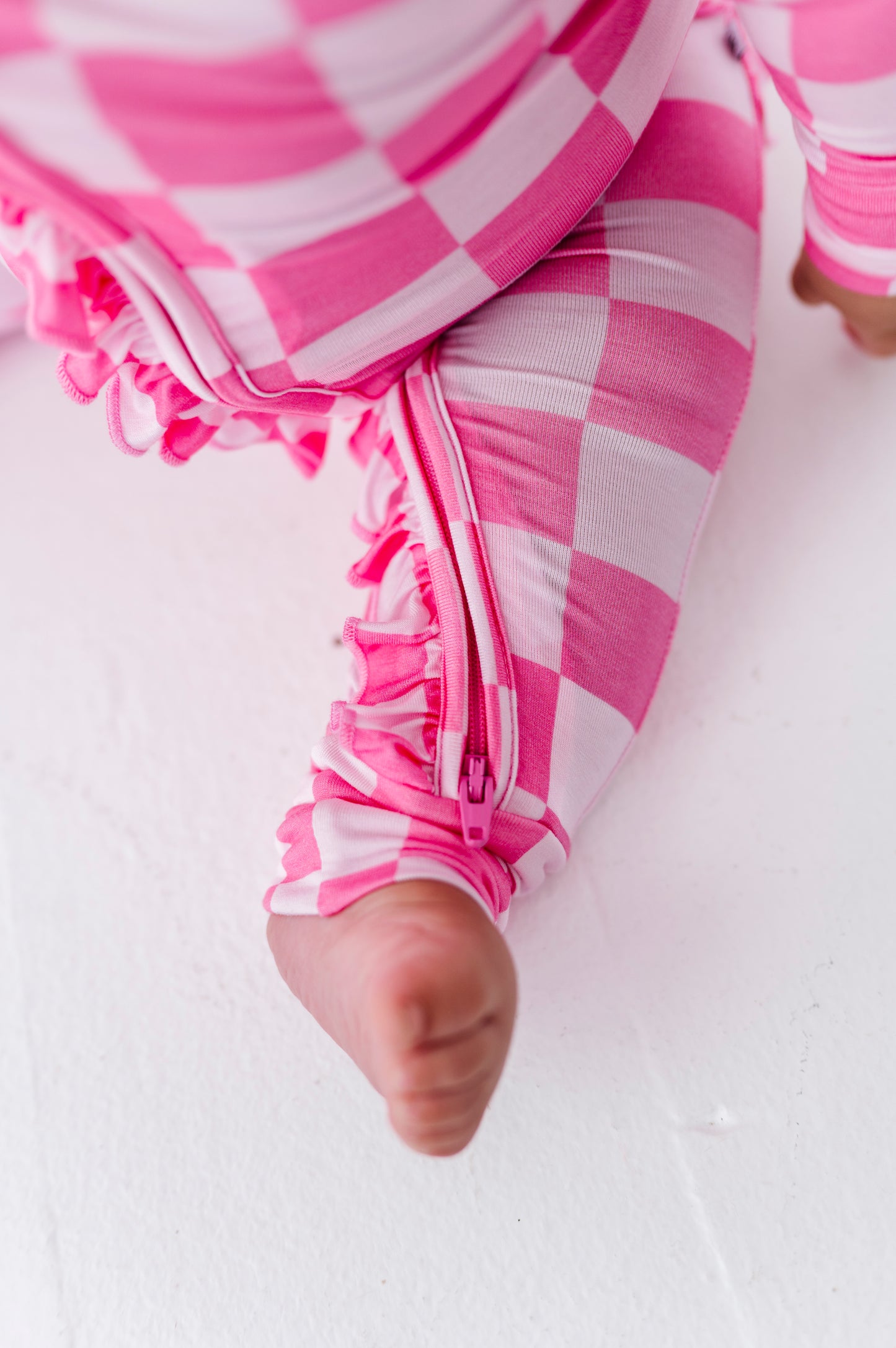 Bubblegum Check Ruffle Convertible Romper