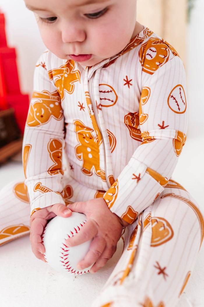 Gingerbread Ballers Convertible Romper
