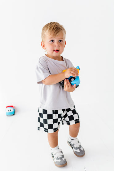 Checkered Flag Bamboo/Cotton Shorts