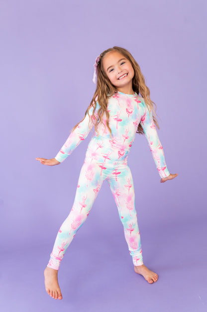 Pastel Pirouettes 2-Piece Pajamas