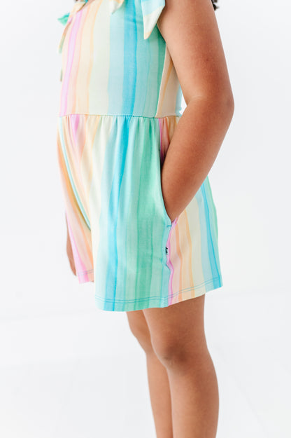 Rainbow Stripe Short Romper