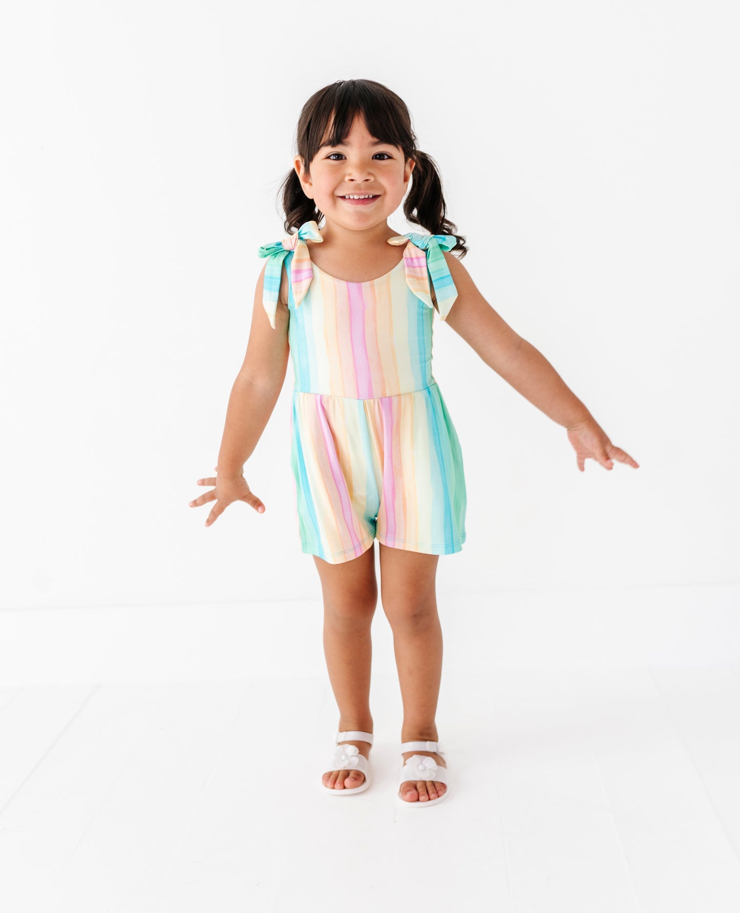 Rainbow Stripe Short Romper