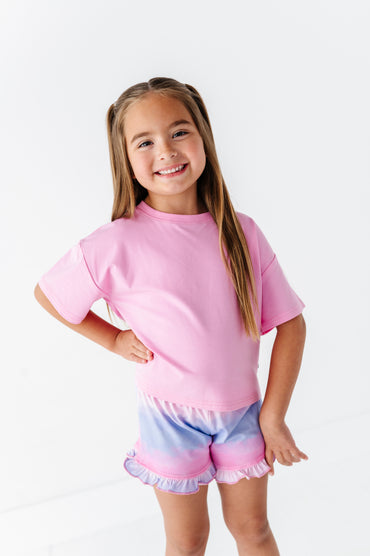 Pink/Purple Ombre Ruffle Shorts