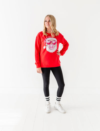 Bubblegum Santa Crewneck Sweatshirt - ADULT