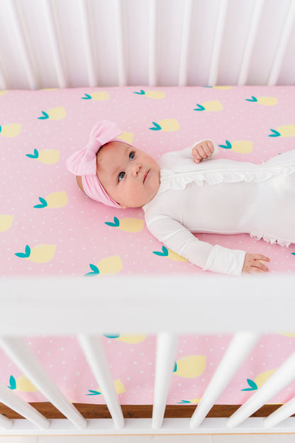 Pink Lemonade Crib Sheet