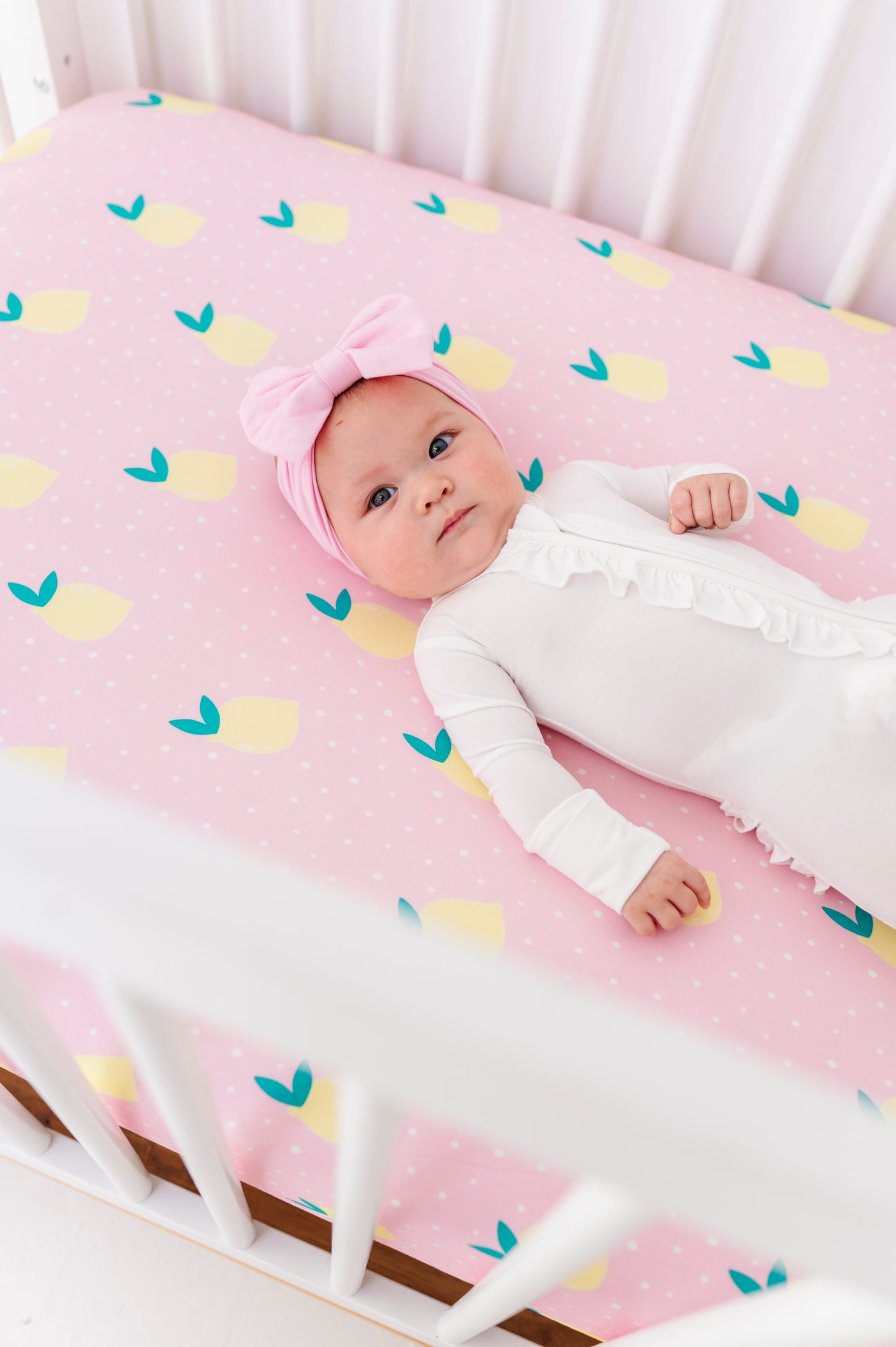Pink Lemonade Crib Sheet