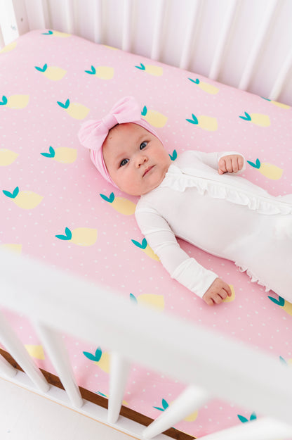 Pink Lemonade Crib Sheet