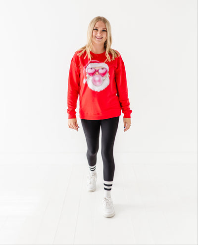 Bubblegum Santa Crewneck Sweatshirt - ADULT