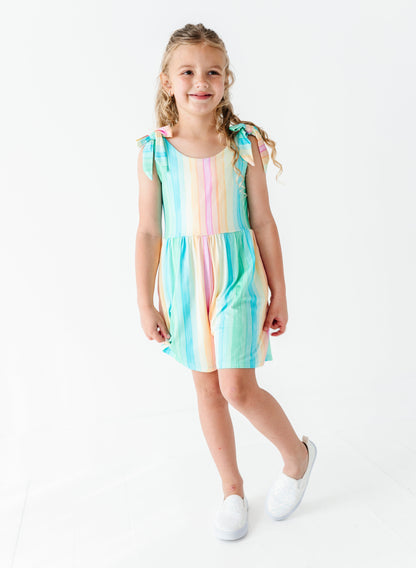 Rainbow Stripe Short Romper