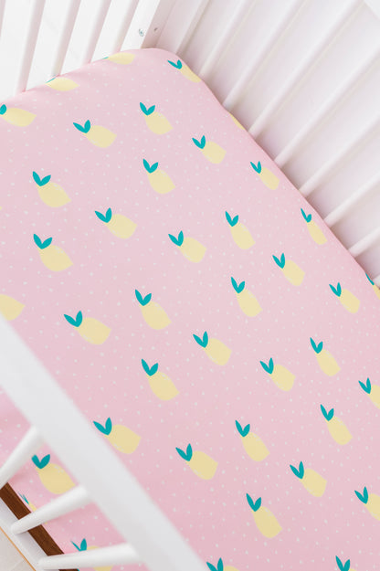 Pink Lemonade Crib Sheet