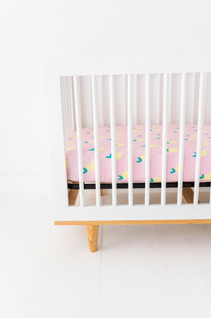 Pink Lemonade Crib Sheet