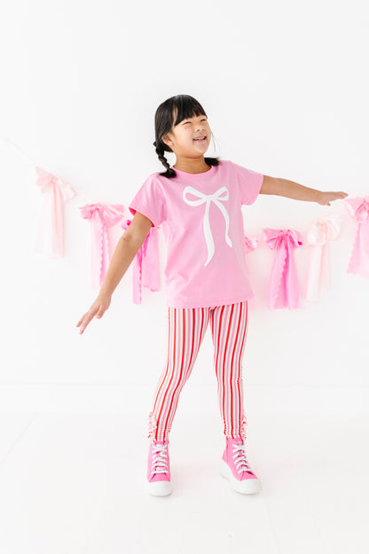 Pink Puff Bow T-Shirt : YOUTH