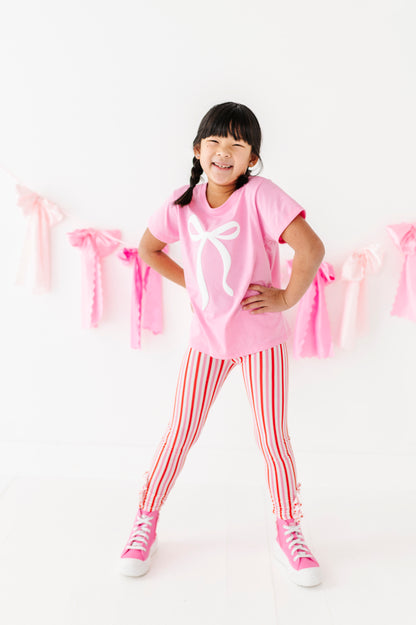 Pink Puff Bow T-Shirt : YOUTH
