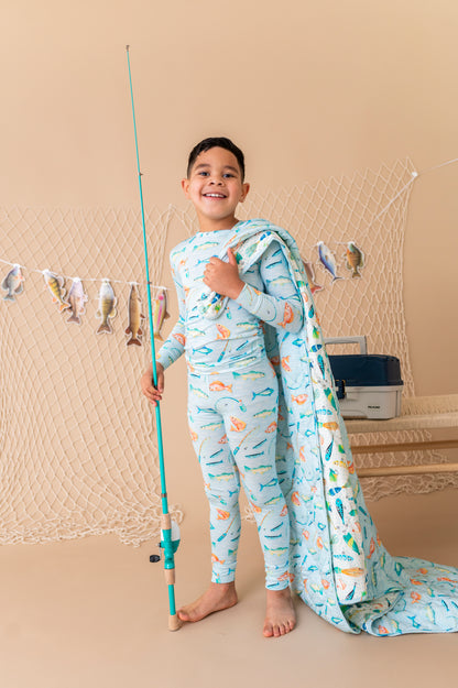 Catch Of The Day Quilted Bamboo Blanket