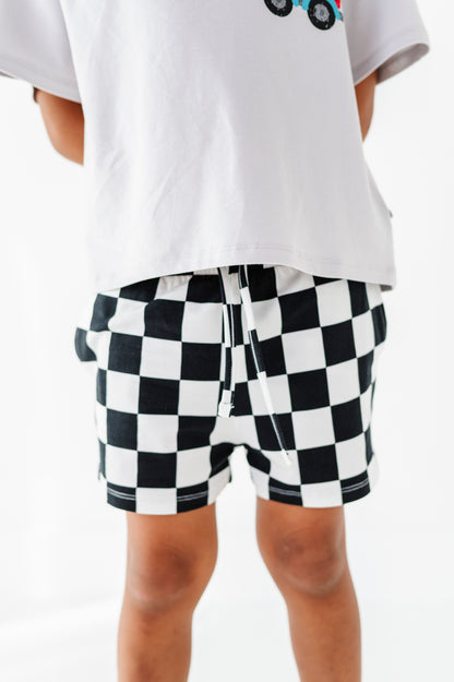 Checkered Flag Bamboo/Cotton Shorts