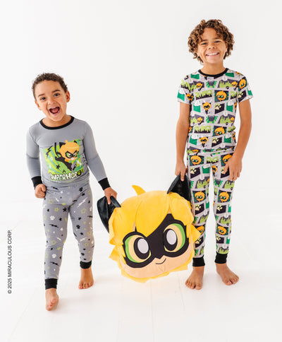 Miraculous™ Chibi 2-Piece Pajamas : CAT NOIR - SHIPS WITHIN 2 WEEKS
