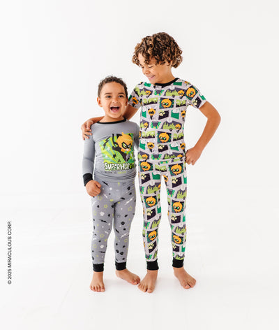 Miraculous™ Chibi 2-Piece Pajamas : CAT NOIR - SHORT SLEEVE - SHIPS WITHIN 2 WEEKS
