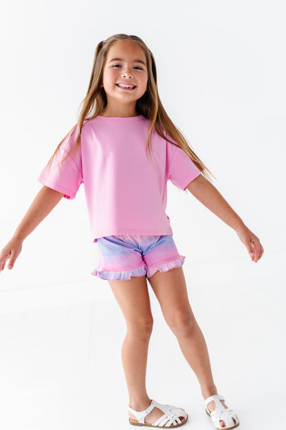 Pink/Purple Ombre Ruffle Shorts