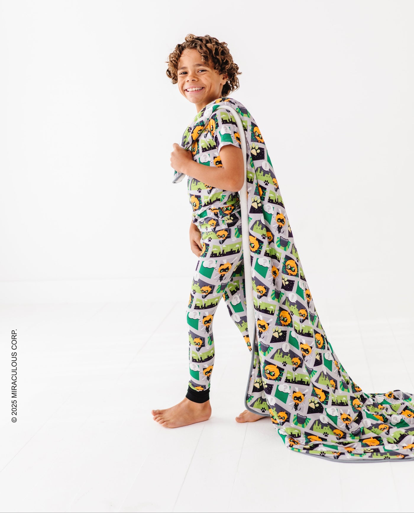 Miraculous™ Chibi Plush Blanket : Cat Noir - SHIPS WITHIN 2 WEEKS