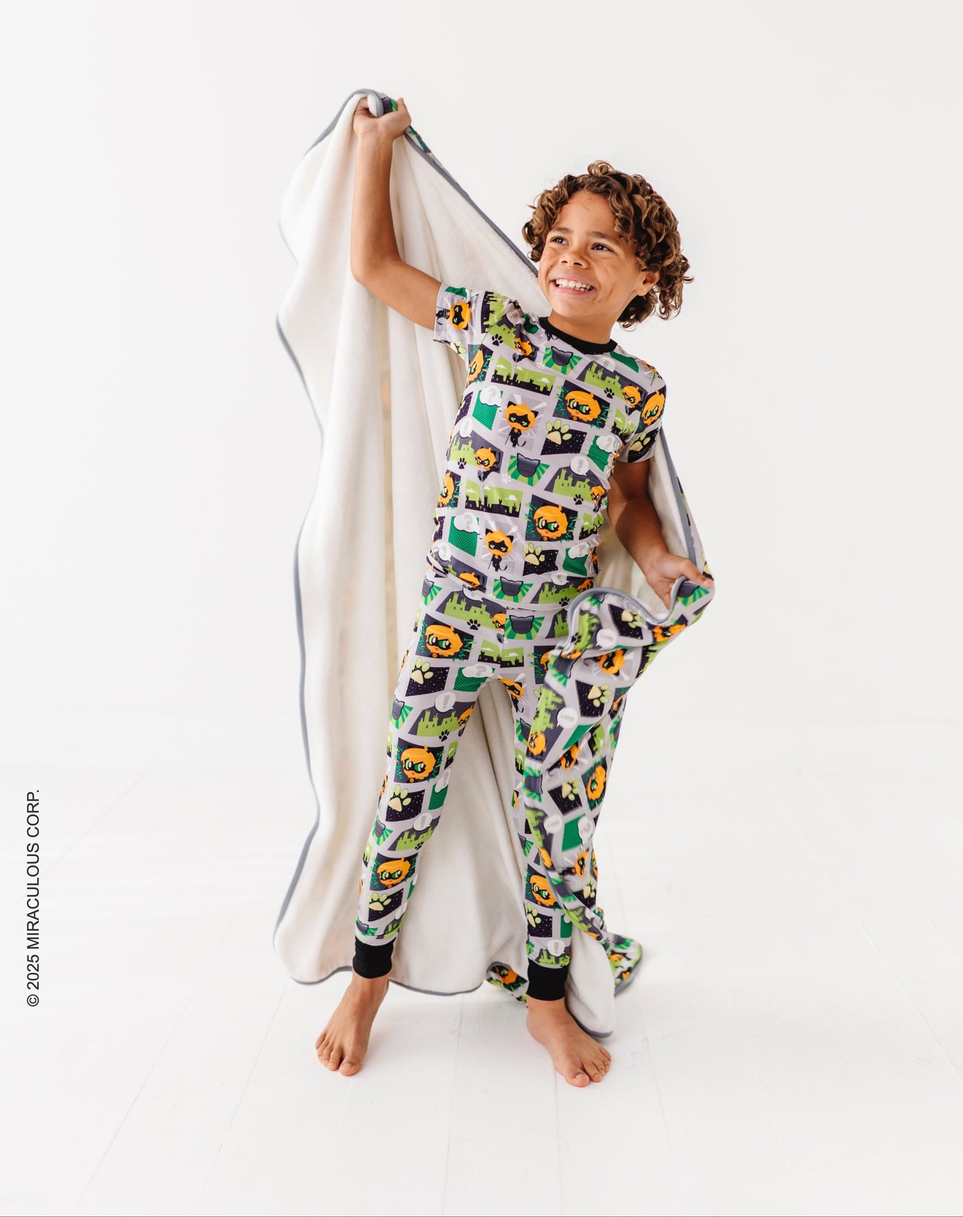 Miraculous™ Chibi Plush Blanket : Cat Noir - SHIPS WITHIN 2 WEEKS