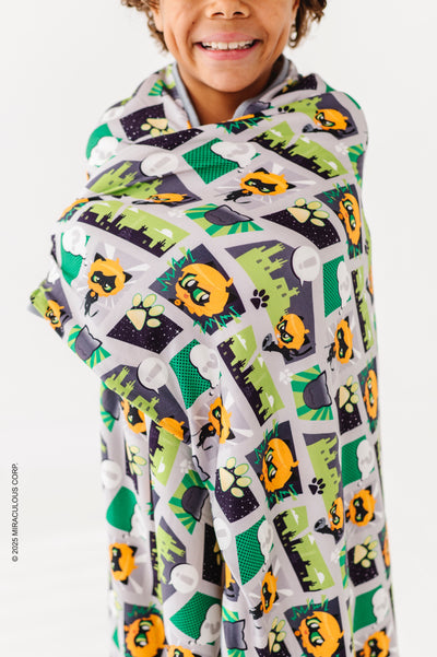 Miraculous™ Chibi Plush Blanket : Cat Noir - SHIPS WITHIN 2 WEEKS