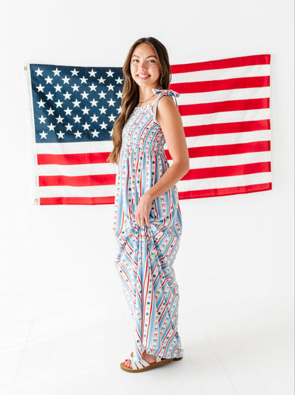 Pretty Patriotic Women's Maxi Dress | Bamboo Maxi Dress
